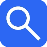 magnifying glass camera android application logo